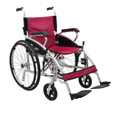Wholesale Aluminum Alloy Pink Color Wheelchair For Women