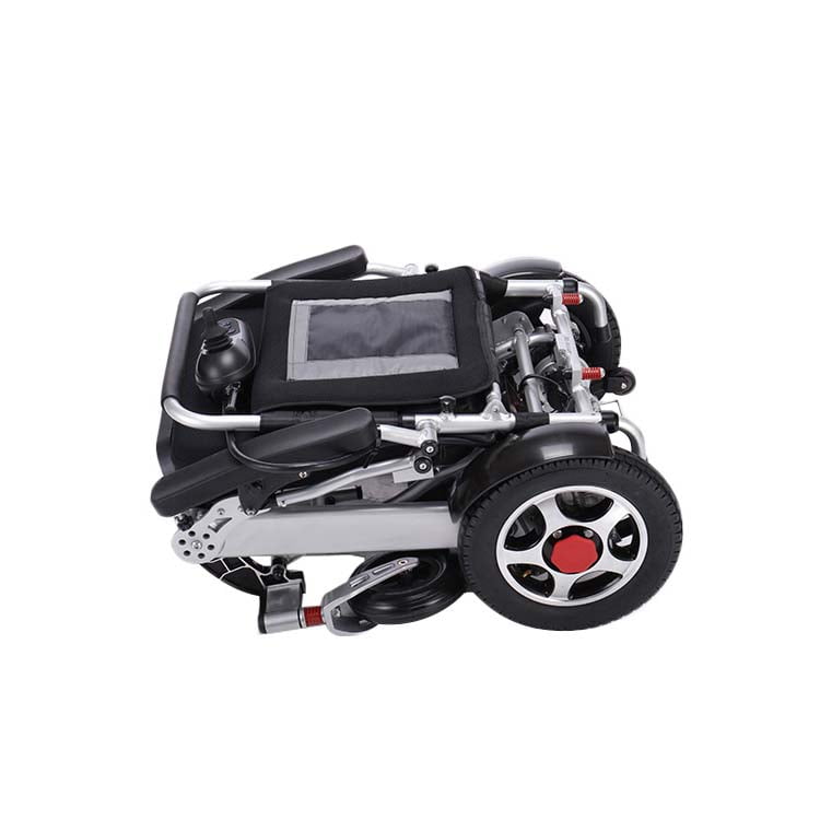 Electric wheelchair with small folding volume